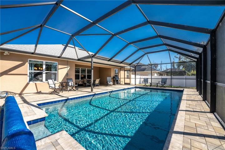 Pool with solar cover