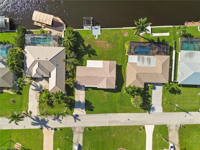 Aerial view of residential area