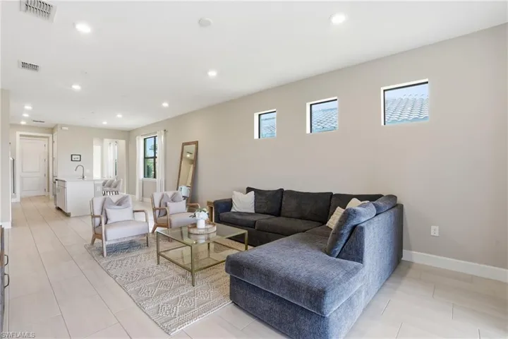 Main living area off kitchen.