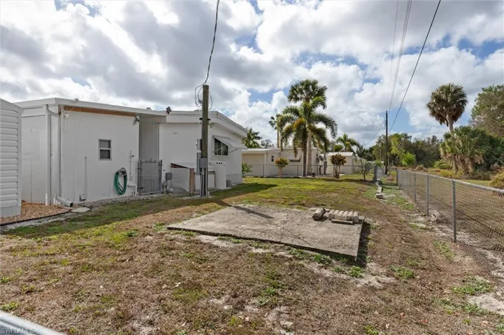 Fenced yard