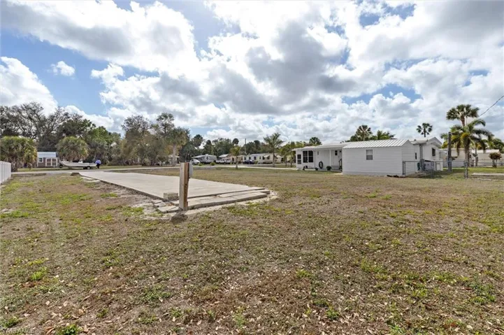 RV parking pad with full hookup