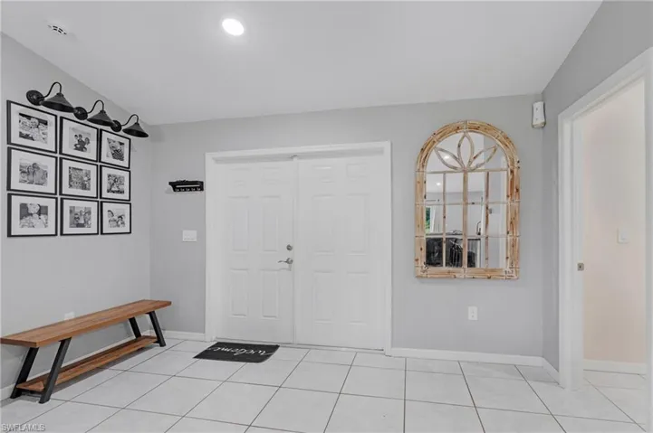 View of tiled foyer