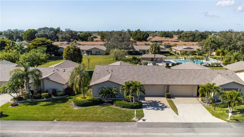 Aerial perspective of suburban area