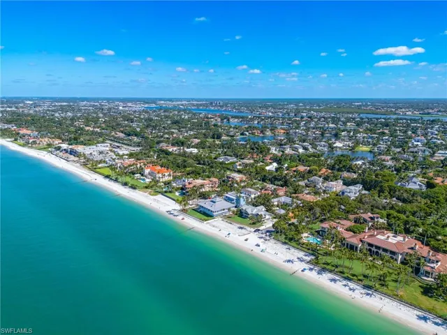 Aerial view of expansive beach