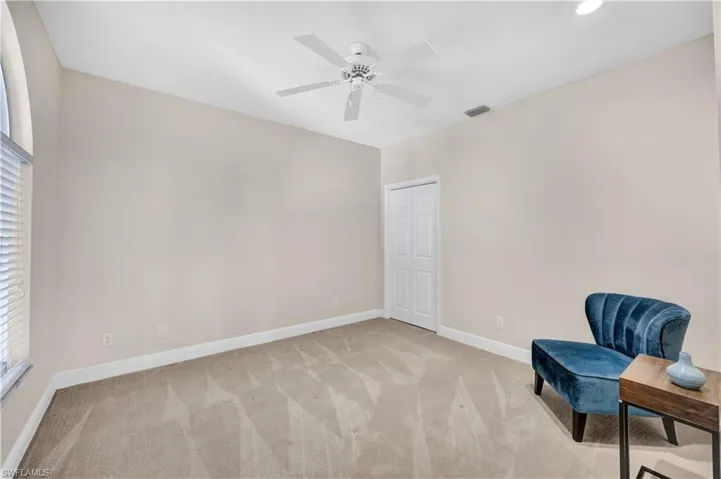 Second guest bedroom with access to a full bathroom.