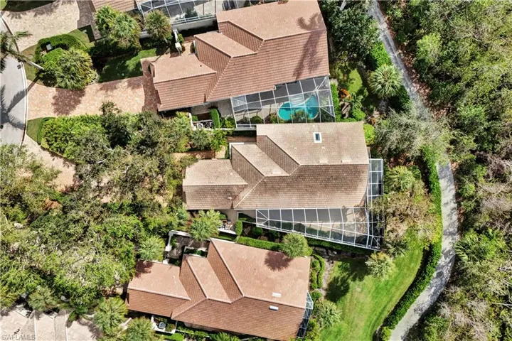 Aerial view of the home.