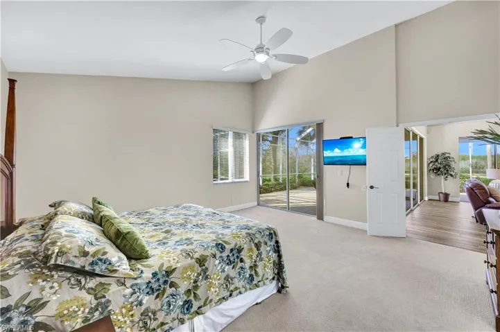 The primary bedroom offers the perfect view of the preserve area.