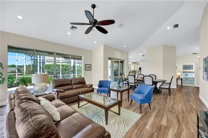 View of great room from the lanai.