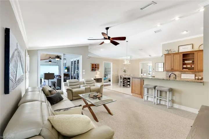 Family room open to the kitchen and breakfast area
