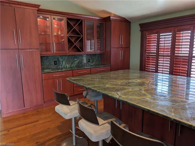 Island with Custom Cherry Cabinets