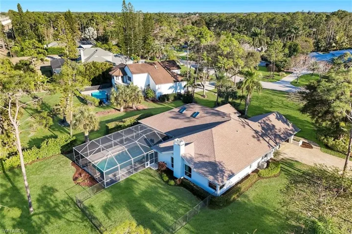 View from above of property