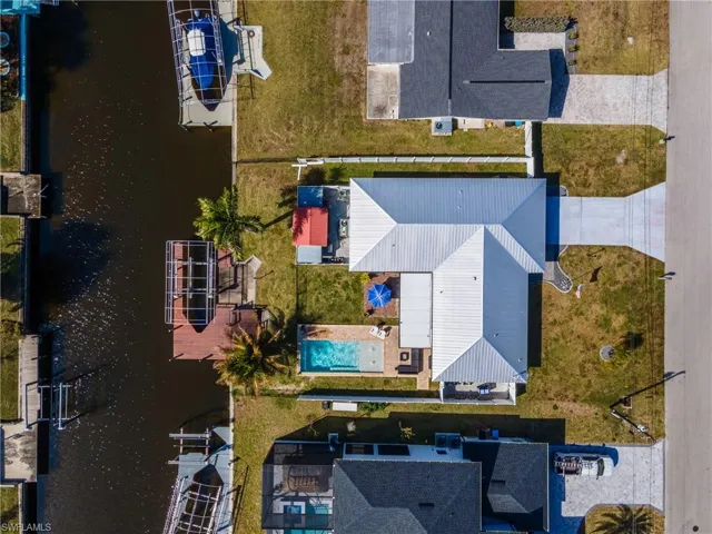Drone / aerial view of a large body of water