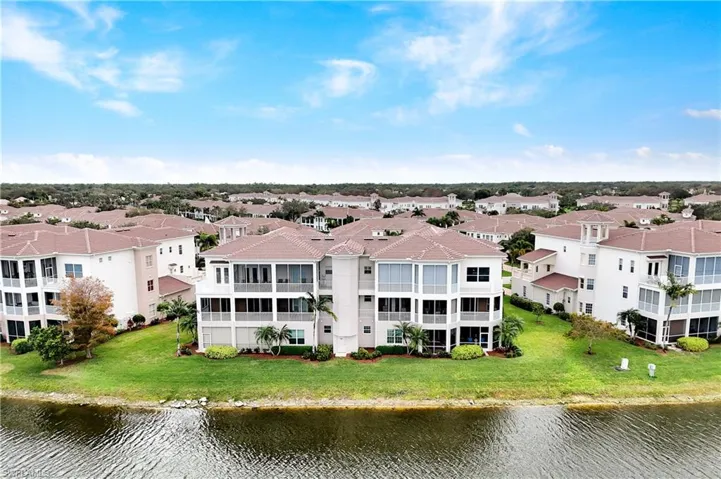 Aerial view of a large body of water