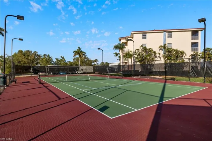 View of tennis court