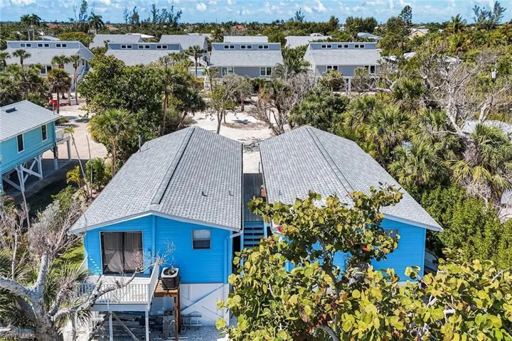 Aerial view of residential area
