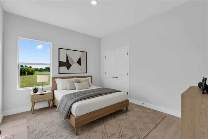Virtually staged bedroom