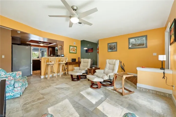 Living Room with Tile Floors
