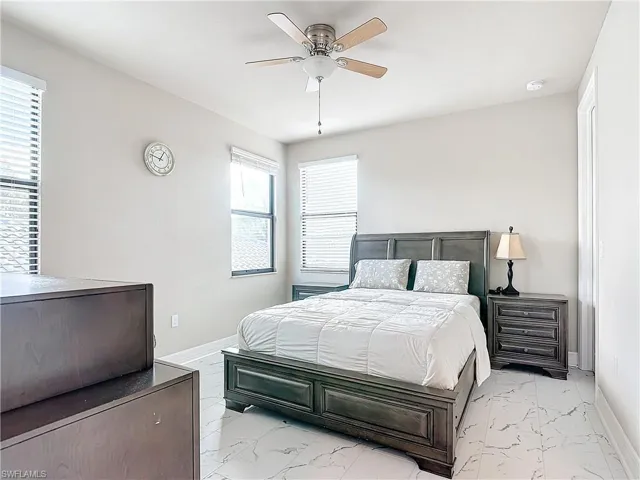 Bedroom with ceiling fan
