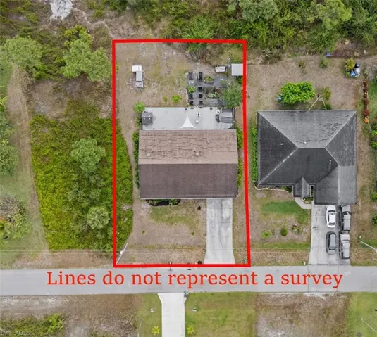 Birds eye view of property
