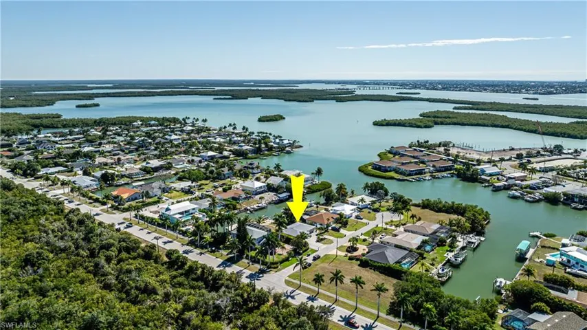 Aerial view of residential area