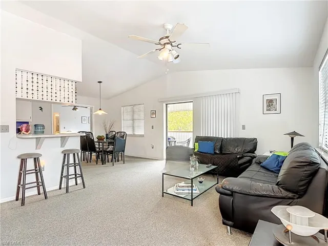 Spacious living room and breakfast bar