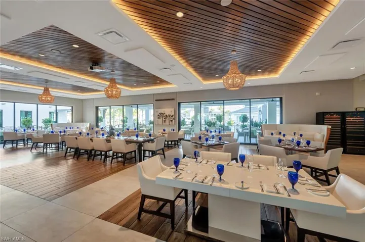 Dining room in club house