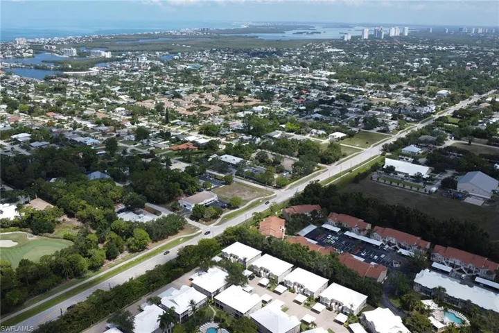Aerial view of Vanderbilt Dr and surrounding area