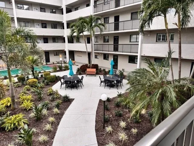 View of community with outdoor dining space
