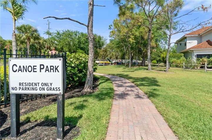 The canoe and kayak launch provides direct access to the Koreshan State Park and the Gulf of Mexico, perfect for water enthusiasts.