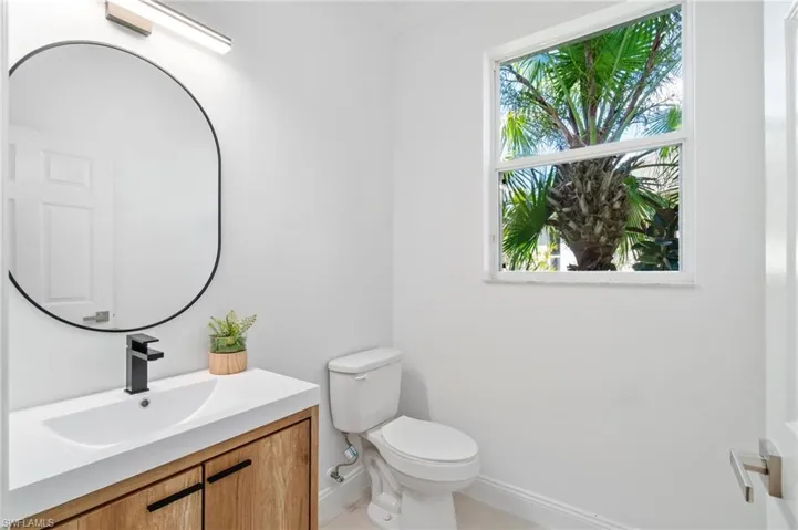 Half bath downstairs for guests