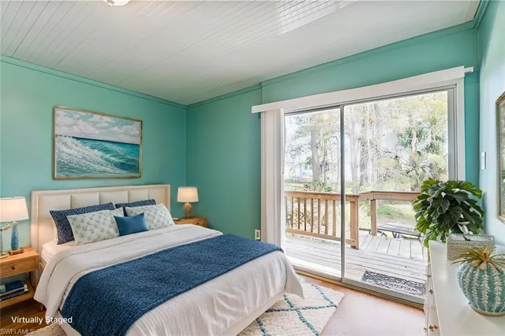 Virtually staged den as bedroom to show versatility