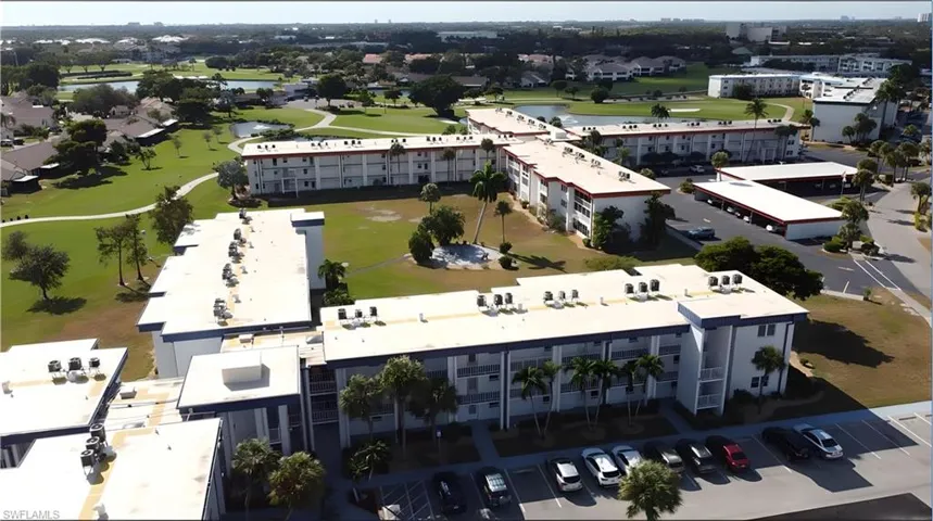 Aerial view of a local golf course