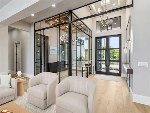 Virtually staged entry to great room.