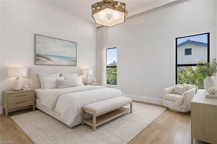 Virtually staged bedroom suite #4.