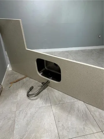 quartz counter and sink for unit 3