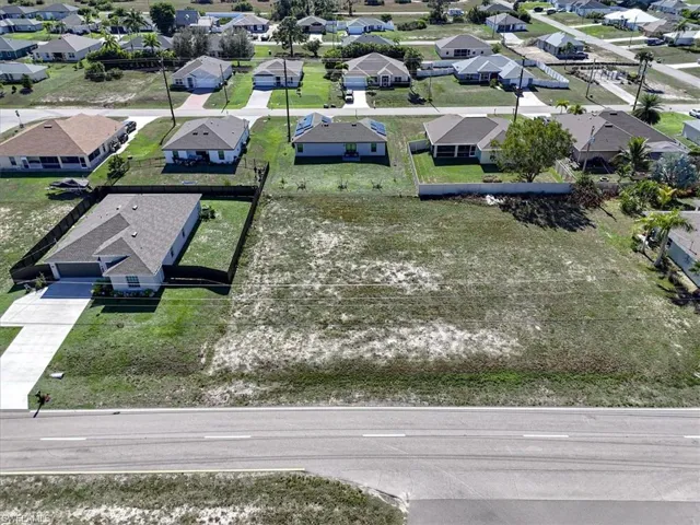 Aerial view of residential area