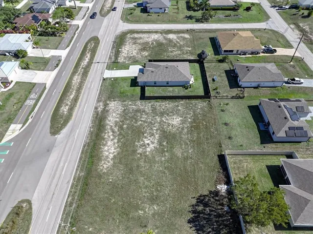 Aerial view of residential area