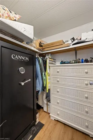 Walk in closet featuring light wood-type flooring