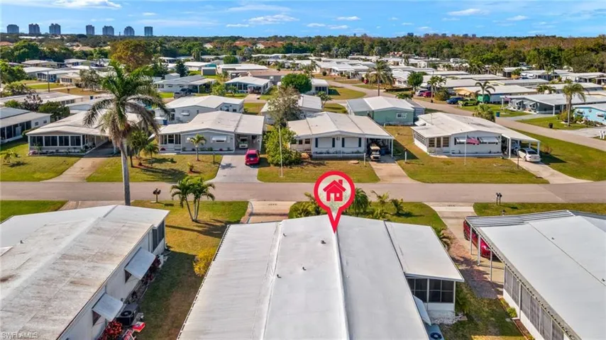 Bird's eye view with a residential view