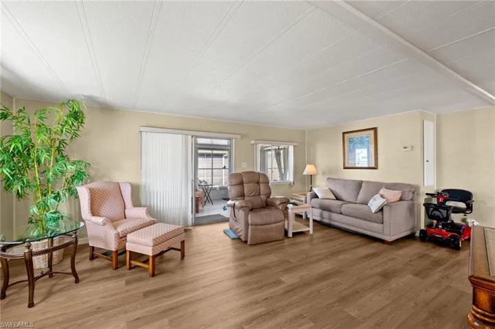 Living area with Luxury Vinyl Flooring