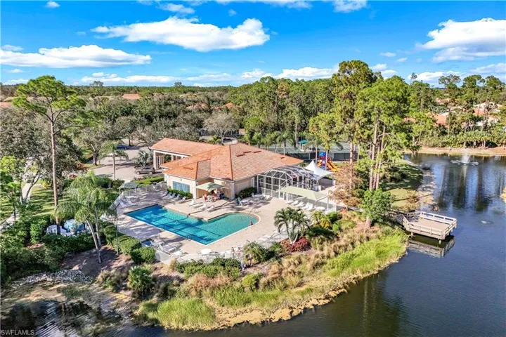 Club house overlooking lake.