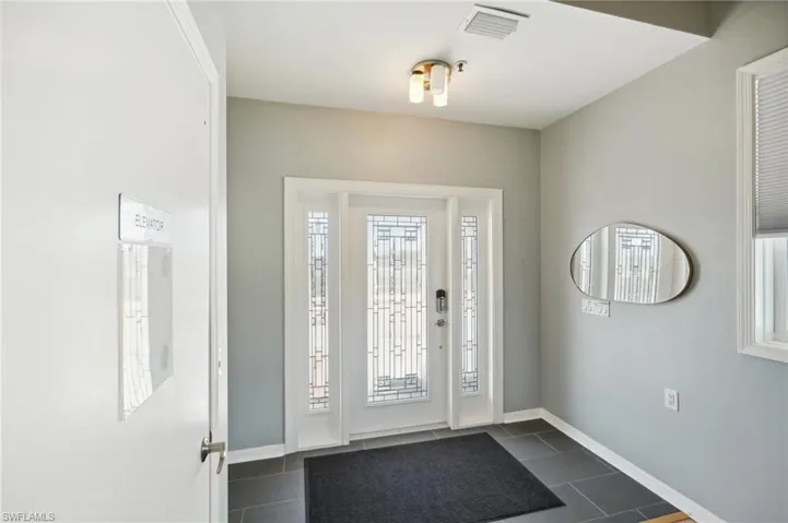 View of tiled foyer