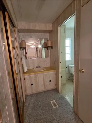 There are 2 closets in the ensuite area.