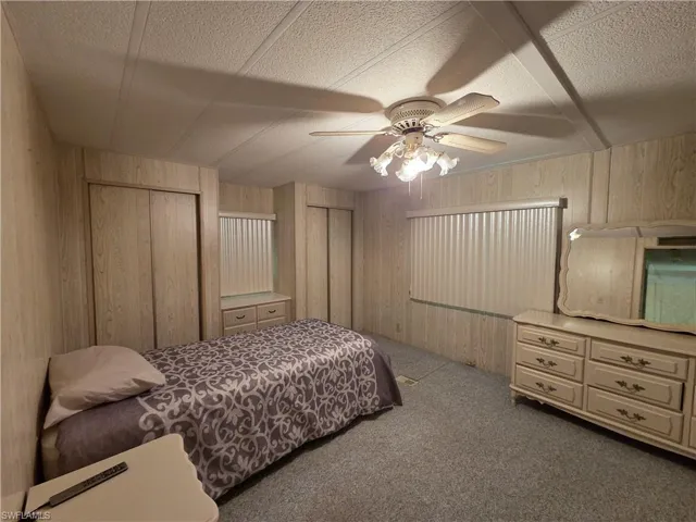 Spacious primary bedroom with LOTS of closet space!