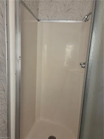 Shower in the primary bath.