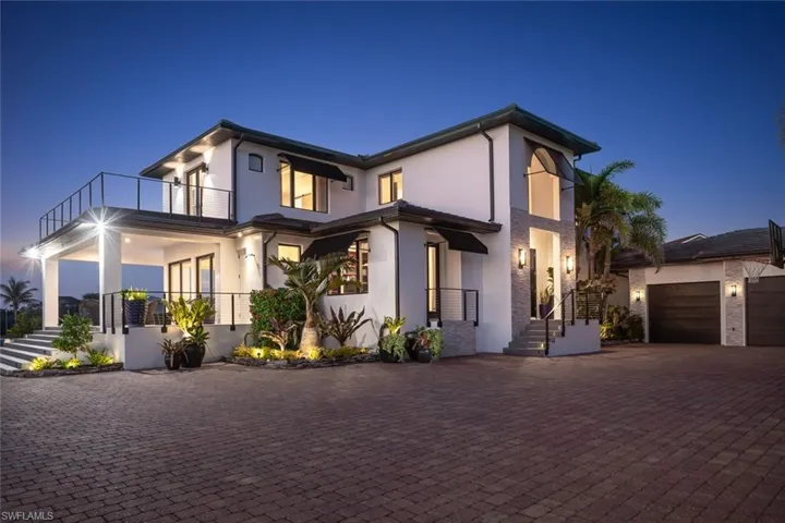 Exterior and landscape lighting at night