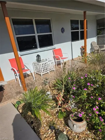 View of patio with covered porch
