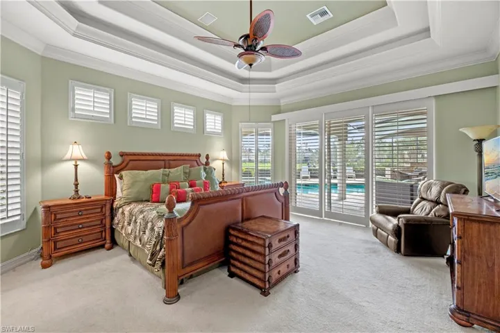 Light and bright with plantation shutters on windows and doors