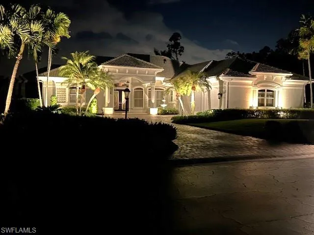 Landscape Lighting Illuminates the home in the evening