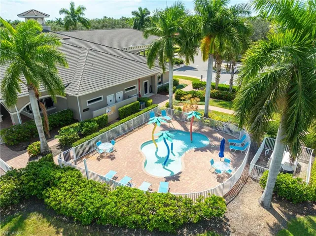 View of the fenced-in kiddie pool